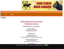 Tablet Screenshot of canecorsoklub.sk